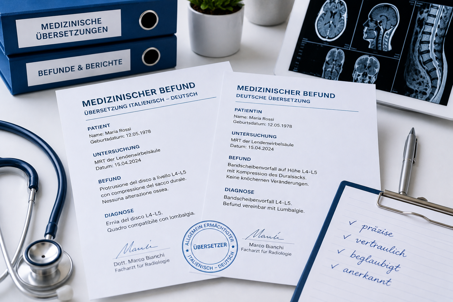 Traduzione referto medico